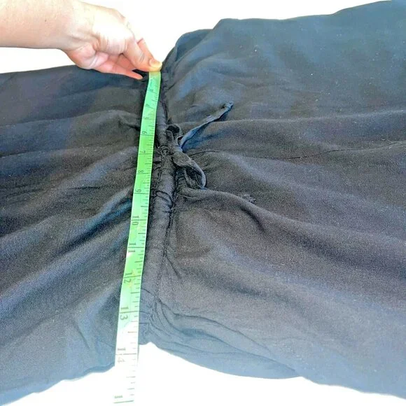 Cottinfab Black Ladies Rayon Drawstring Waist Women's 3/4th Jumpsuit Size M - Picture 9 of 10